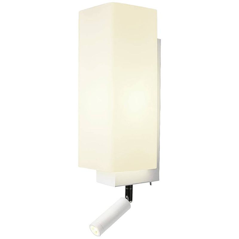 Foto van Slv quadrass spot 1003429 led-wandlamp e27 2 w wit