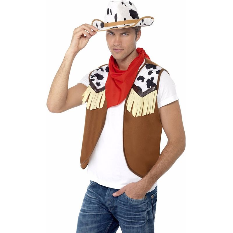 Foto van Cowboy verkleed set voor heren - os (m)