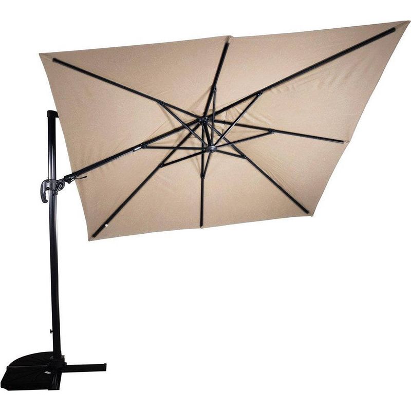 Foto van Zweefparasol virgoflex ecru 300 x 300 cm - inclusief kruisvoet