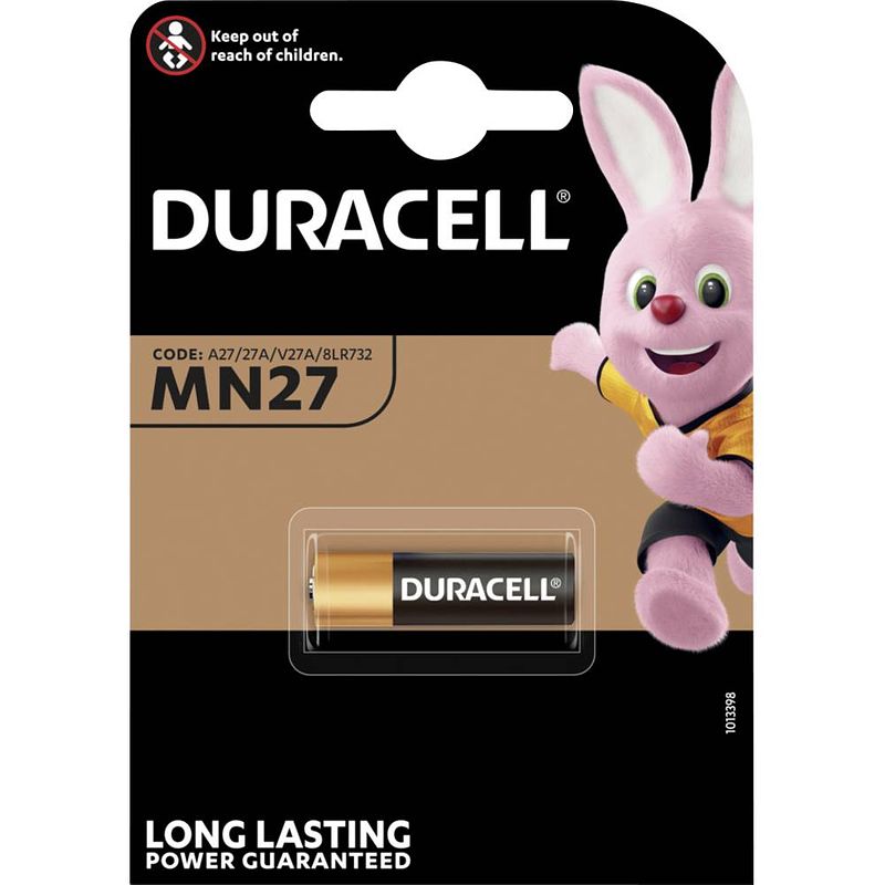 Foto van Duracell mn27 speciale batterij 27a alkaline 12 v 18 mah 1 stuk(s)