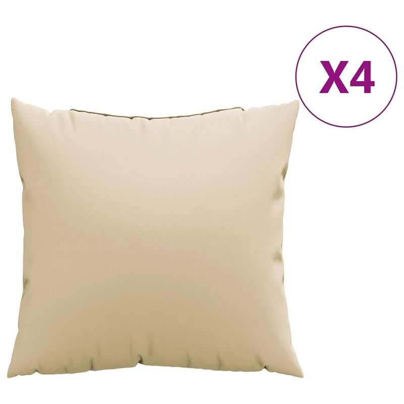 Foto van Vidaxl sierkussens 4 st 40x40 cm stof beige