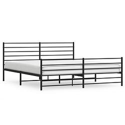 Foto van The living store bedframe - klassiek - metalen constructie - met opbergruimte - 207 x 206 x 90 cm