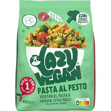 Foto van Lazy vegan pasta al pesto ready meal 400g bij jumbo