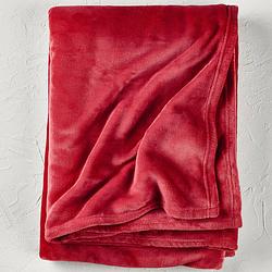 Foto van De witte lietaer fleece deken snuggly ruby red - 150 x 200 cm - rood