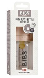 Foto van Bibs glazen babyfles complete set blush 110 ml