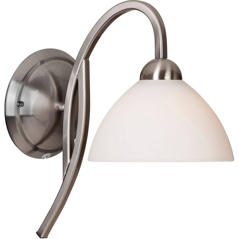 Foto van Lightning - landelijke wandlamp hangend 1-l. glas - zilver