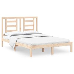 Foto van Vidaxl bedframe massief grenenhout 135x190 cm 4ft6 double