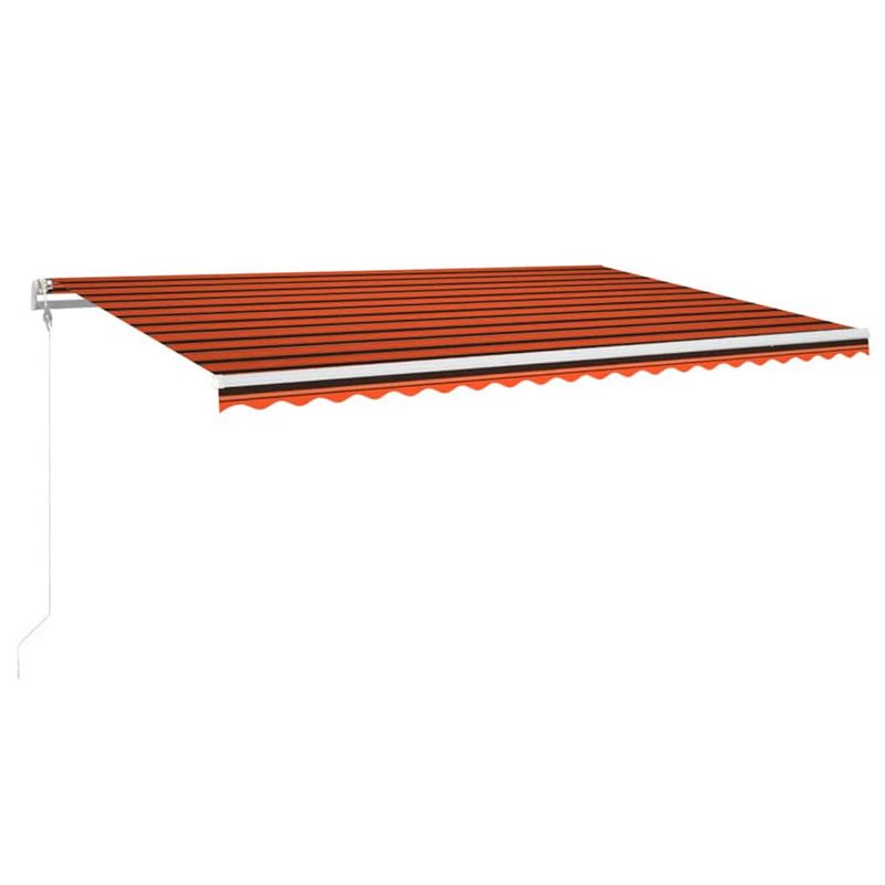 Foto van Vidaxl luifel automatisch met led windsensor 500x350 cm oranje bruin