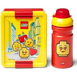 Foto van Lego lunchset iconic 2-delig geel/rood