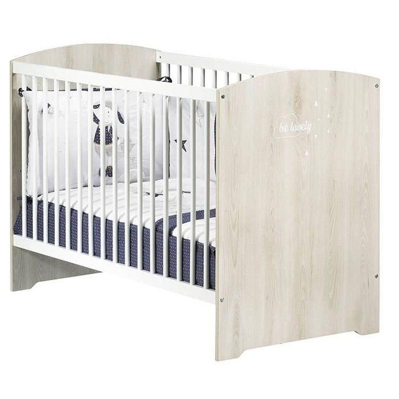 Foto van Sauthon babybed smile beech ash 3 posities 120x60 cm