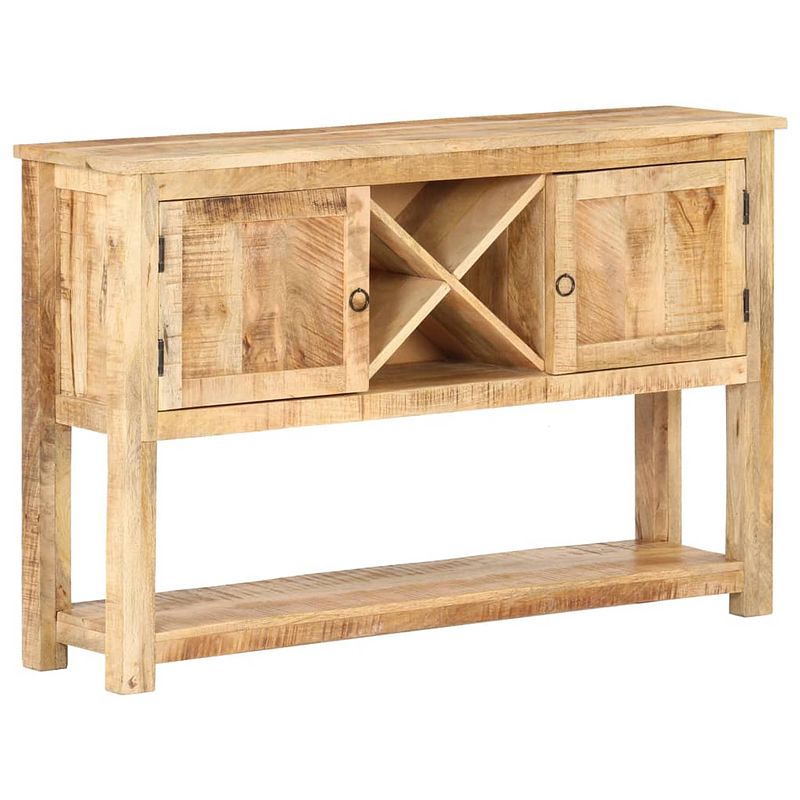 Foto van Vidaxl dressoir 120x30x76 cm ruw mangohout