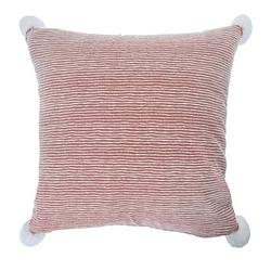 Foto van Rox living kussen gestreept 45 x 45 cm textiel rood/wit