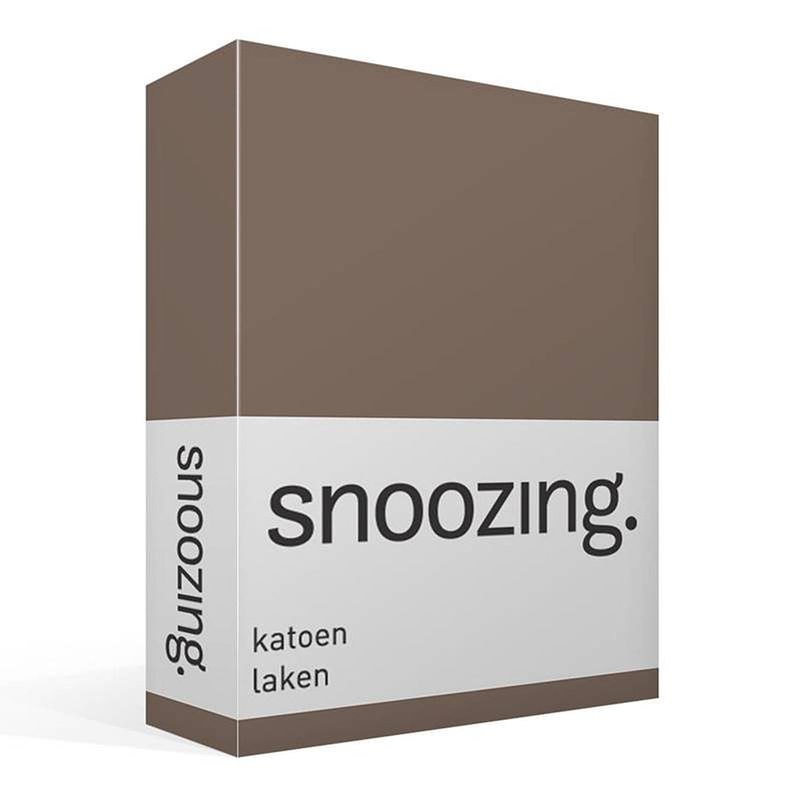 Foto van Snoozing - laken - katoen - tweepersoons - 200x260 - bruin