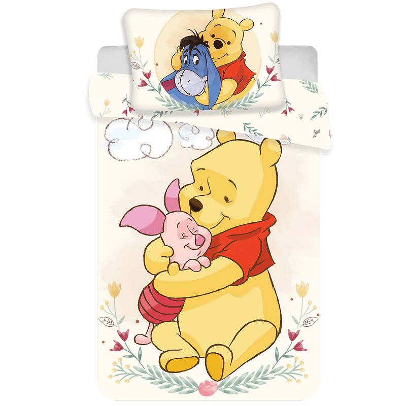 Foto van Disney winnie the pooh baby dekbedovertrek knuffel - 135 x 100 cm - katoen