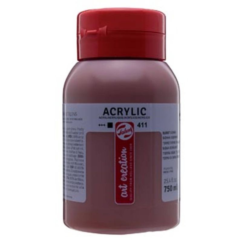 Foto van Talens art creation acrylverf flacon van 750 ml, sienna gebrand