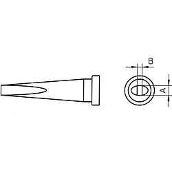 Foto van Weller lt-l soldeerpunt beitelvorm, lang grootte soldeerpunt 2 mm inhoud: 1 stuk(s)