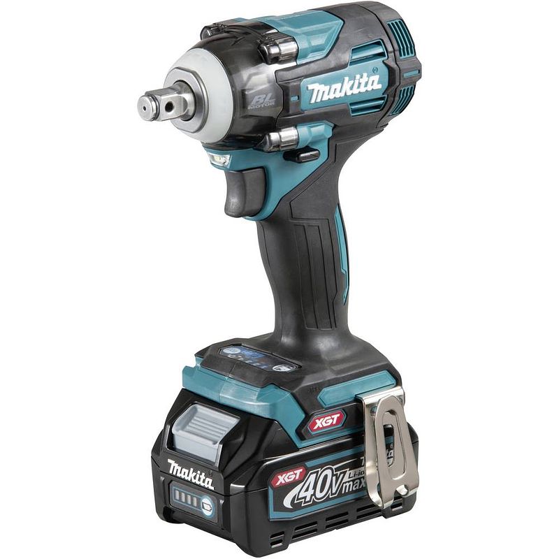 Foto van Makita makita tw004gd201 accu-slagmoersleutel 40 v 2.5 ah li-ion incl. 2 accus, incl. lader, incl. koffer