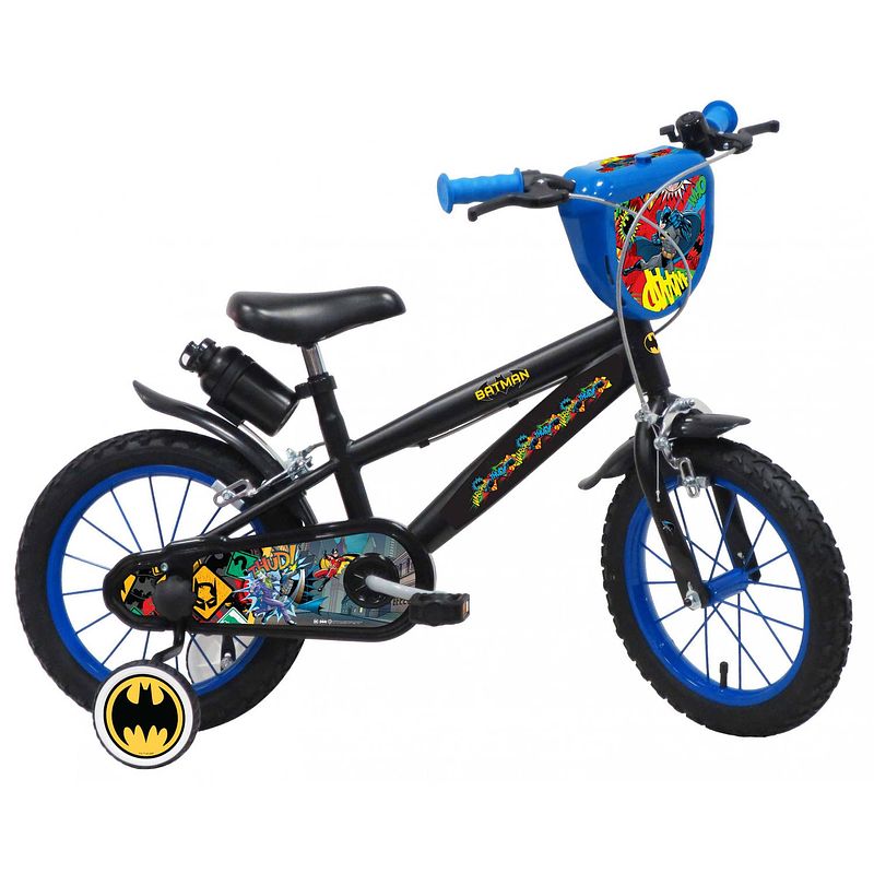 Foto van Batman kinderfiets - jongens - 14 inch - zwart - twee handremmen