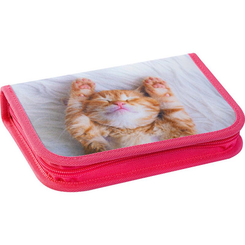 Foto van Eberhard faber etui kat junior 19,6 cm polyester roze 42-delig