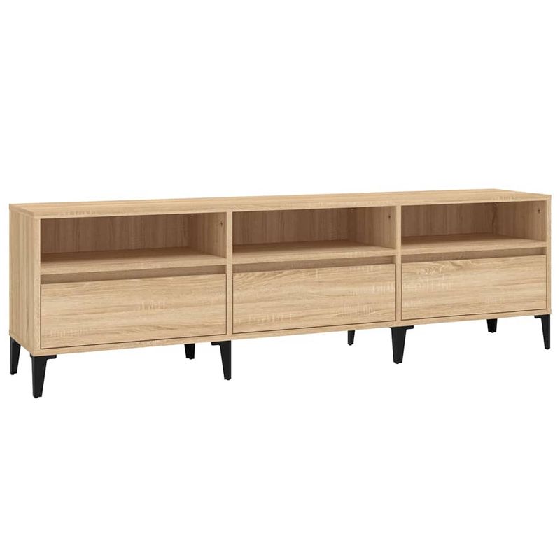 Foto van The living store klassieke tv-kast - sonoma eiken - 150 x 30 x 44.5 cm