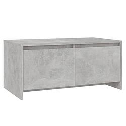 Foto van The living store banktafel betongrijs 90x50x41.5 - modern ontwerp - stevige constructie