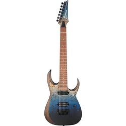 Foto van Ibanez rgd7521pb deep seafloor fade flat 7-snarige elektrische gitaar