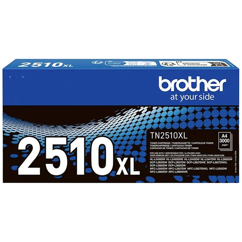 Foto van Brother tonercassette tn-2510xl tn2510xl origineel zwart 3000 bladzijden