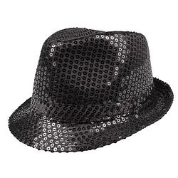 Foto van Boland hoed popstar sequins unisex one size zwart