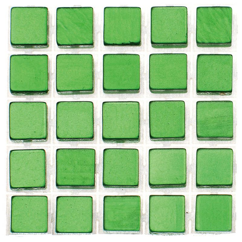 Foto van 595x stuks mozaieken maken steentjes/tegels kleur groen 5 x 5 x 2 mm - mozaiektegel