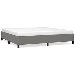 Foto van Vidaxl bedframe stof donkergrijs 200x200 cm