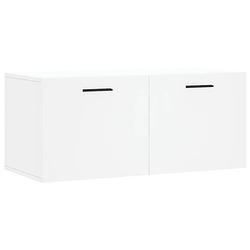 Foto van The living store wandkast - wandgemonteerd - 80 x 36.5 x 35 cm - wit