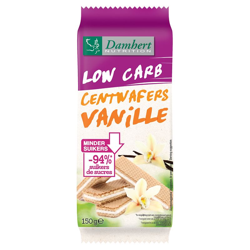 Foto van Damhert low carb centwafers cacao