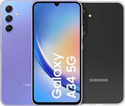 Foto van Samsung galaxy a34 128gb paars 5g + bluebuilt back cover