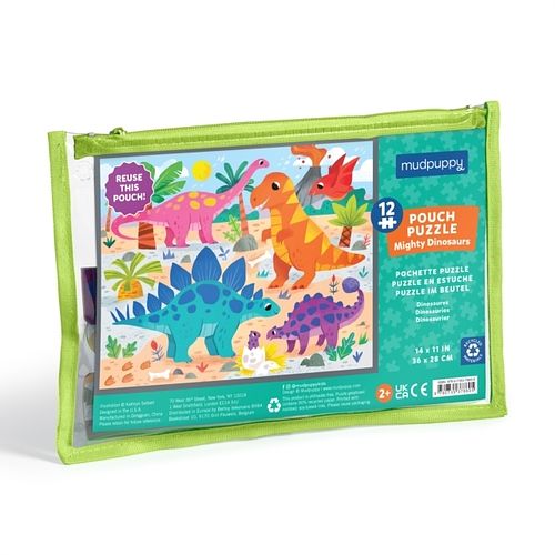 Foto van Mighty dinosaurs 12 piece pouch puzzle - puzzel;puzzel (9780735378605)