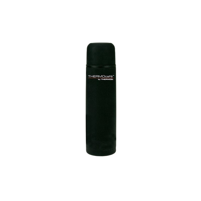 Foto van Thermos everyday thermosfles 1 liter - zwart rubber