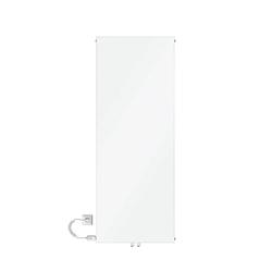 Foto van Ml-design elektrische badkamerradiator 1600 x 604 mm wit plat enkellaags met verwarmingsstaaf 900w