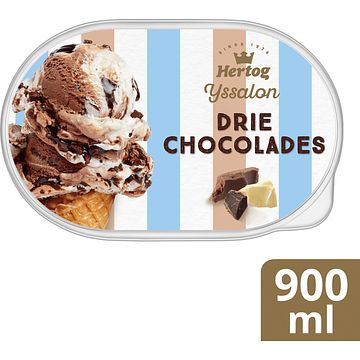 Foto van Hertog ijs toetje 3 chocolades 900ml bij jumbo
