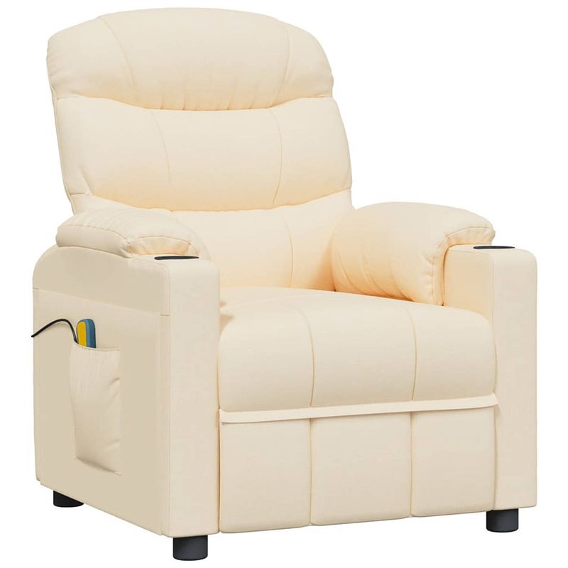 Foto van The living store massagefauteuil - comfort - fauteuils - 75.5x92x105 cm - crème kleur