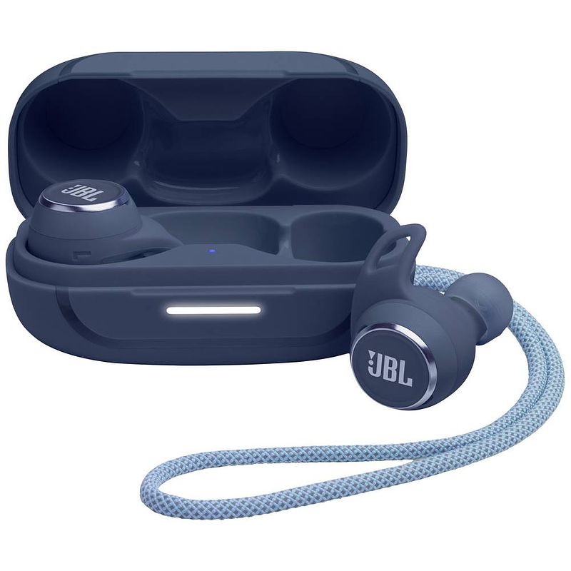 Foto van Jbl reflect aero blu in ear headset bluetooth sport stereo blauw bestand tegen zweet, headset