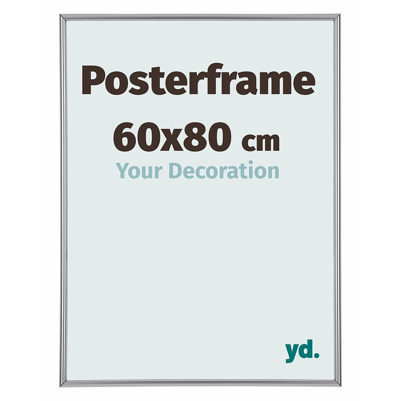 Foto van Posterlijst 60x80cm zilver kunststof