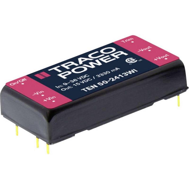 Foto van Tracopower ten 5-2410wi dc/dc-converter, print 24 v/dc 3.3 v/dc 1200 ma 5 w aantal uitgangen: 1 x