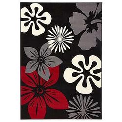 Foto van Hanse home vloerkleed flora - zwart/rood - 200x290 cm - leen bakker