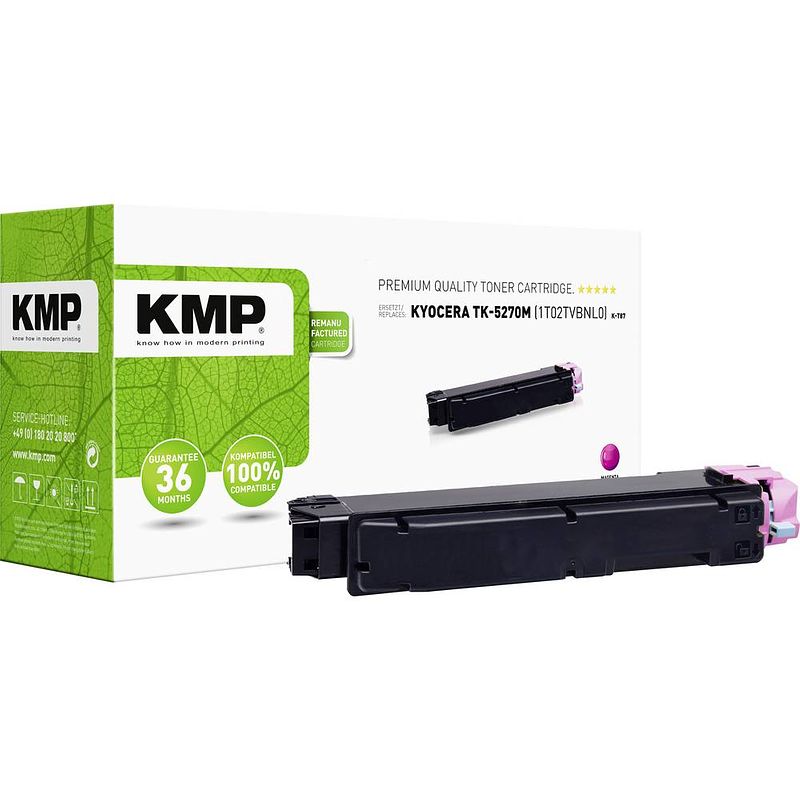 Foto van Kmp toner vervangt kyocera 1t02tvbnl0, tk-5270m compatibel magenta 6000 bladzijden k-t87