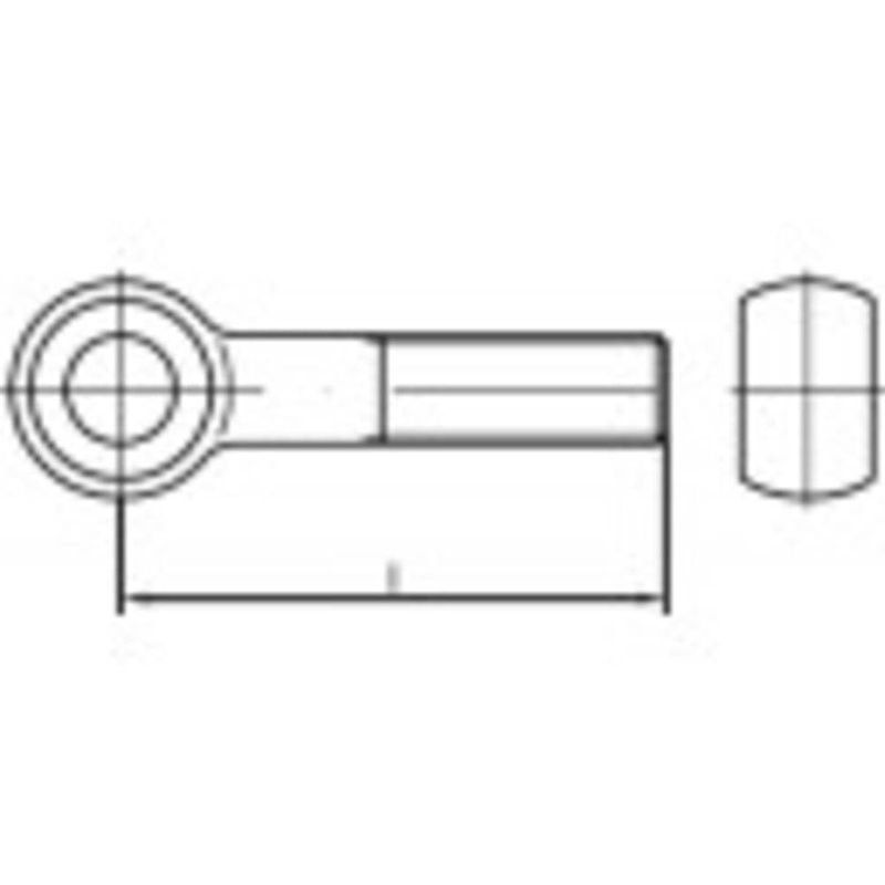 Foto van Toolcraft 107356 oogbouten m20 200 mm din 444 staal galvanisch verzinkt 1 stuk(s)