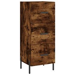 Foto van Vidaxl dressoir 34,5x34x90 cm bewerkt hout gerookt eiken