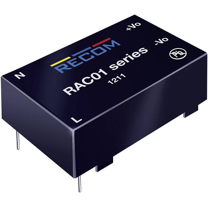 Foto van Recom rac01-3.3sc ac/dc printnetvoeding 3.3 v/dc 0.3 a 1 w