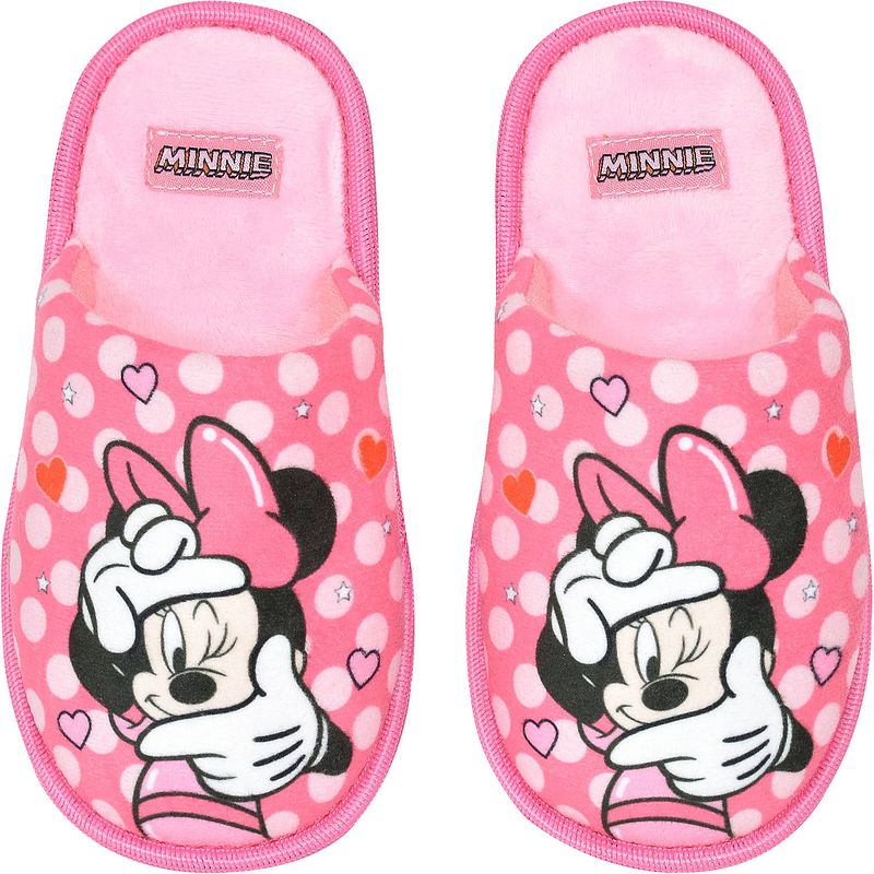 Foto van Disney pantoffels minnie mouse meisjes polyester/tpr roze maat 31-32