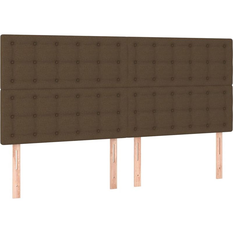 Foto van The living store boxspringbed - pocketvering - 203x200x118cm - donkerbruin