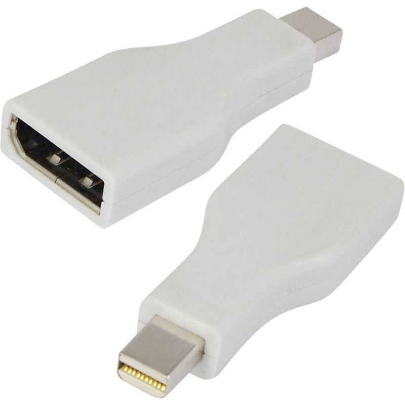 Foto van Logilink cv0039 displayport adapter [1x displayport bus - 1x mini-displayport stekker] wit vergulde steekcontacten