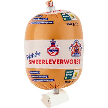 Foto van Kroon saksische smeerleverworst 150 g bij jumbo